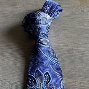 Ermengeldo Zegna blue paisley tie
